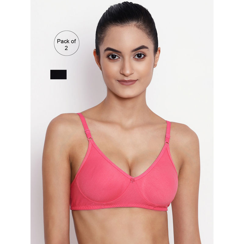 Abelino Pack Of 2 Non Padded Seamless Bras. - Multi-Color (38B)