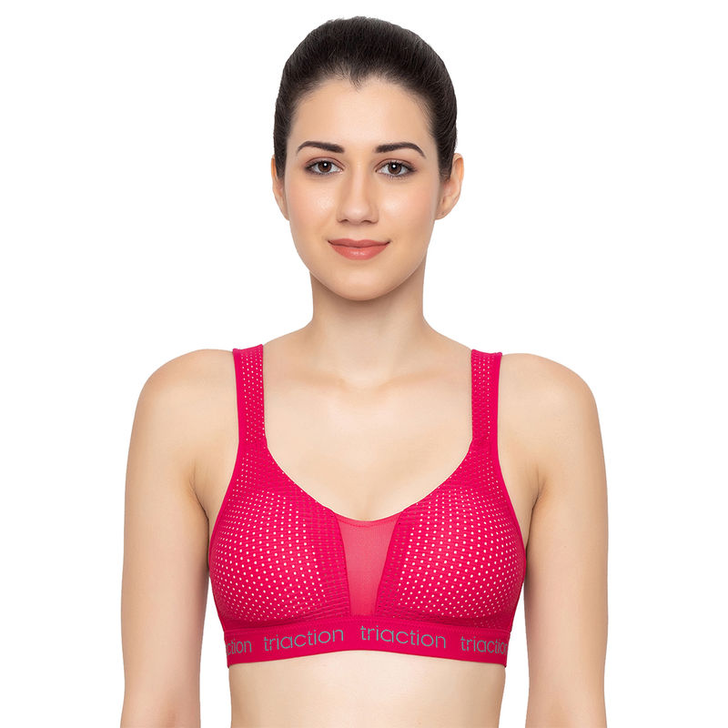 Triumph Padded Wireless Bounce Control Spacer-cup Sports Bra - Maroon (32D)