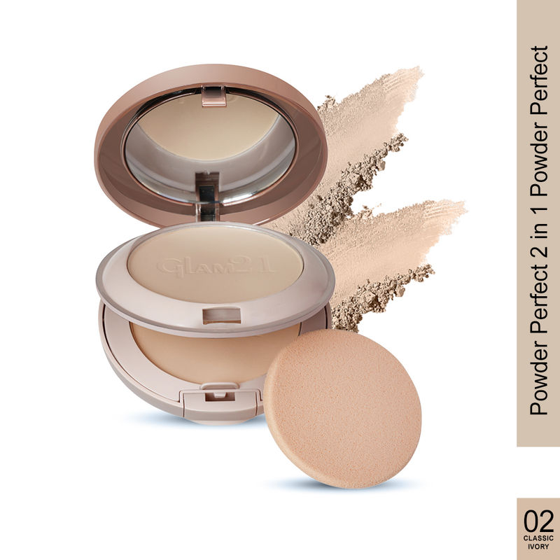 GLAM21 Powder Perfect 2in1 Face Compact - Classic Ivory