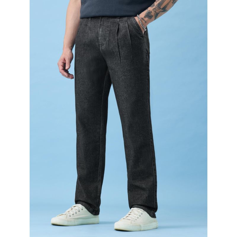 The Souled Store Charcoal Men Straight Fit Jeans (30)