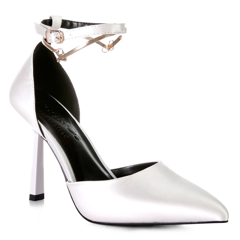 Rag & Co Solid White Stilettos Heels (EURO 40)