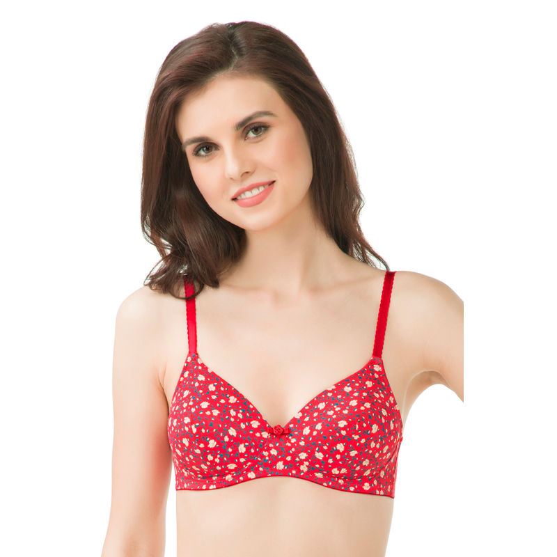 Amante Florette Padded Non-Wired T-Shirt Bra - Red (32C)