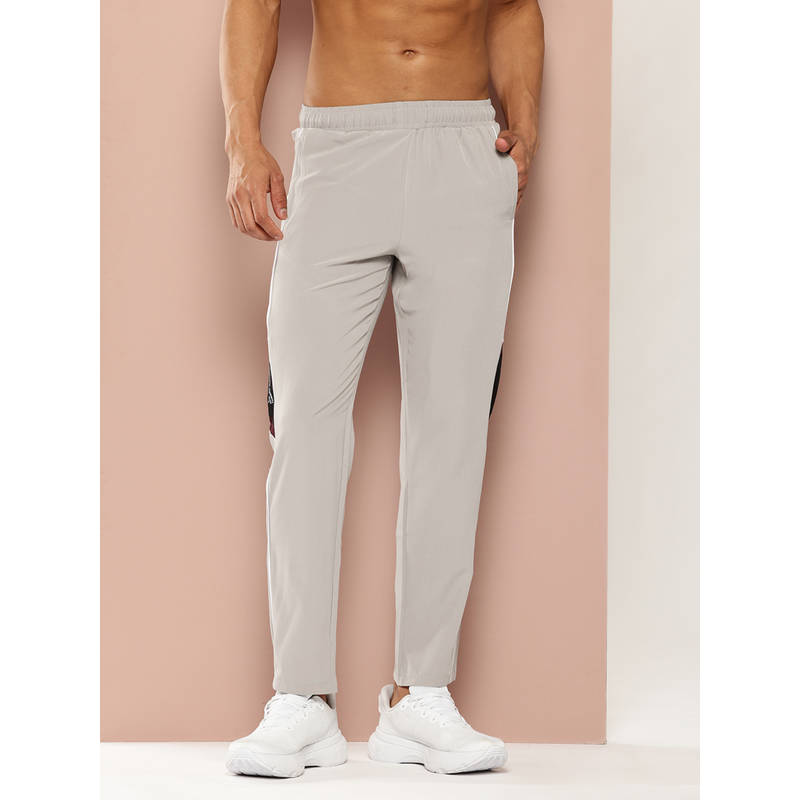 TURNFIT Grey Slim Fit Trackpant with Contrast Patch Detail (M)