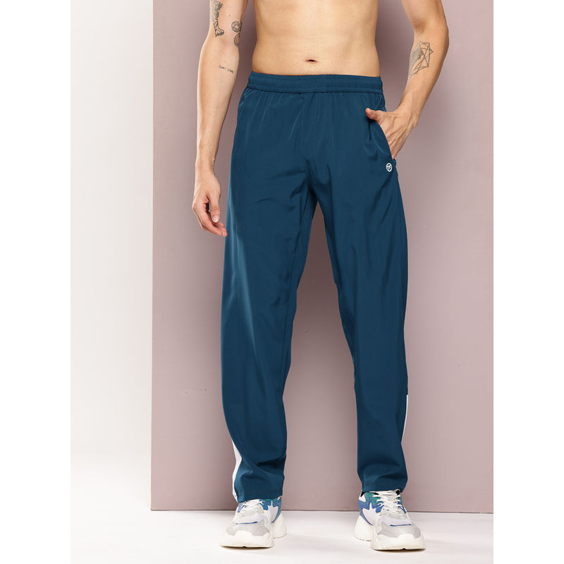 TURNFIT Blue Lightweight Running Track Pant with Contrast Panel (S)