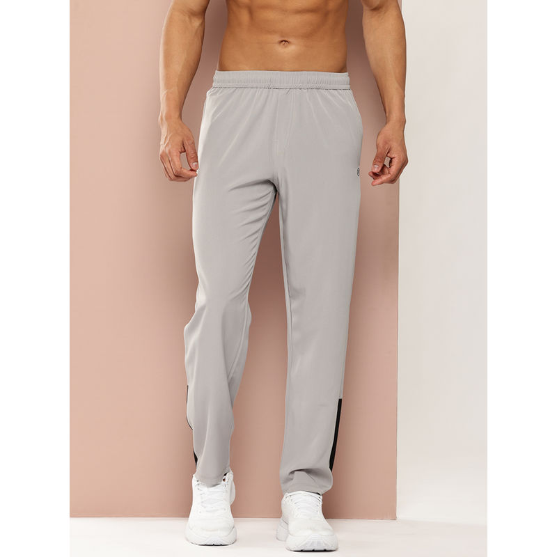 TURNFIT Grey Lightweight Running Track Pant with Contrast Panel (L)