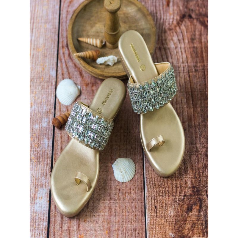 UrbanSway Bling Gold Wedges (EURO 40)