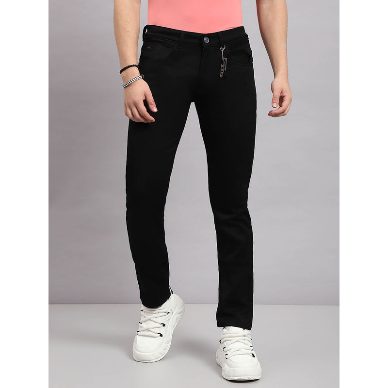 Monte Carlo Mens Black Solid Denim Jeans (30)