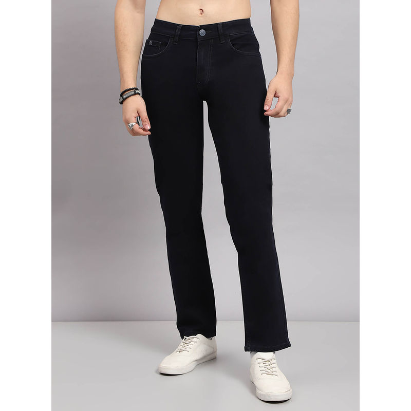 Monte Carlo Mens Blue Solid Denim Jeans (30)