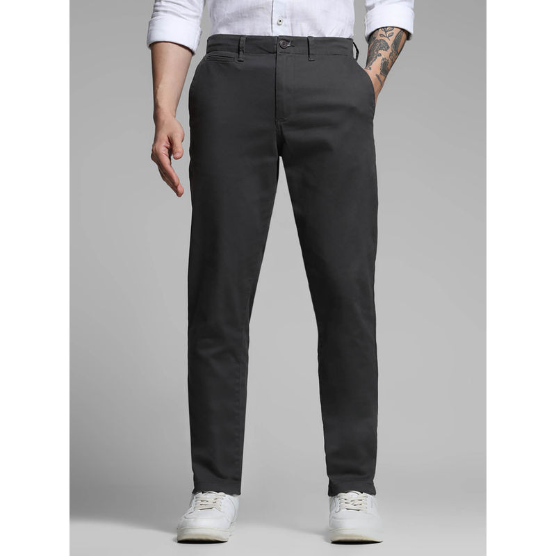 Jack & Jones Grey Slim Fit Casual Trouser (28/30)
