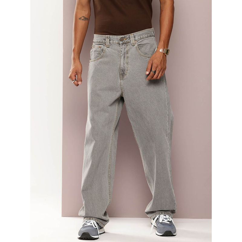 DILLINGER Men Grey Denim Baggy Fit Jeans (L)