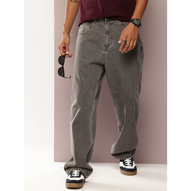 DILLINGER Men Grey Denim Baggy Fit Jeans (L)