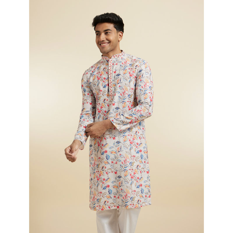 Diwas by Manyavar Elegant Cream Cotton Kurta (2XL)