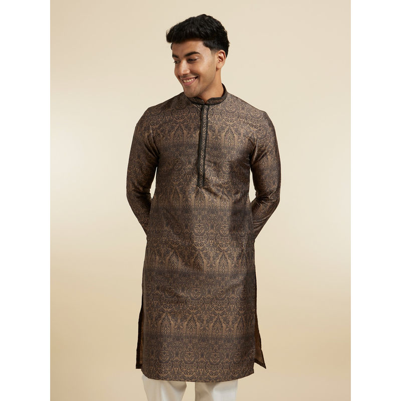 Diwas by Manyavar Elegant Olive Green Kurta (L)