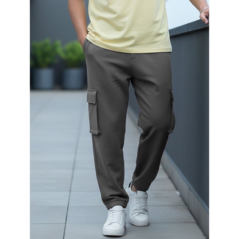 Bewakoof Air 1.0 Men's Grey Oversized Cargo Joggers (L)