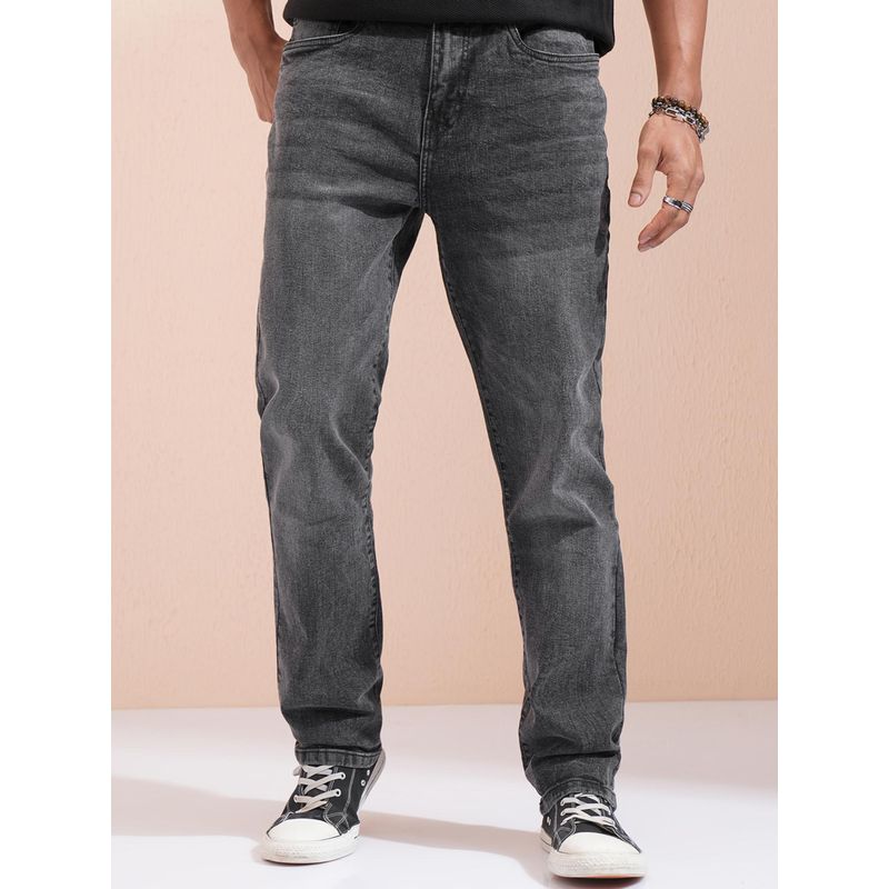 HIGHLANDER Men Straight Fit Light Fade Stretchable Jeans (30)