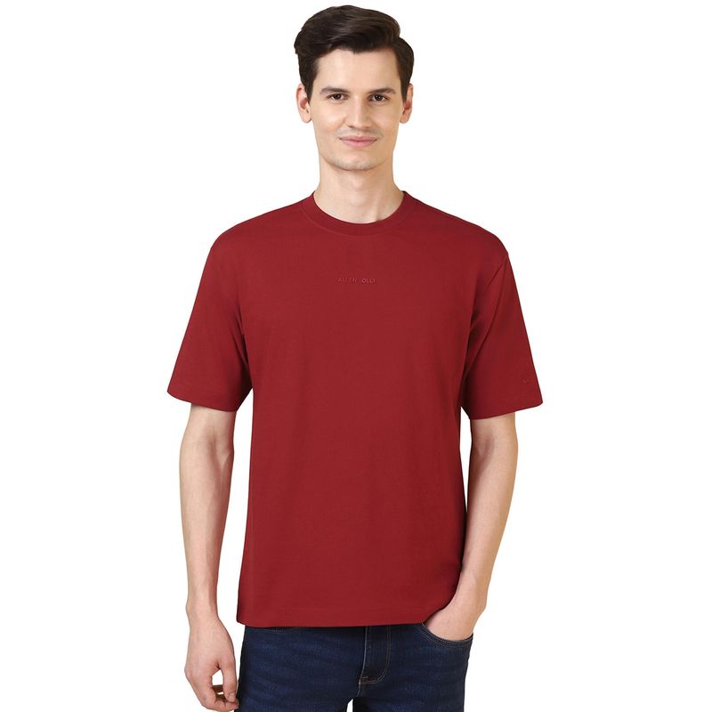Allen Solly Men Red Graphic Print T-Shirt (M)
