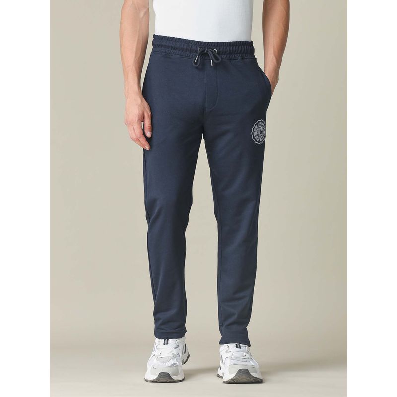 U.S. Polo Assn. Denim Co. Men's Navy Blue Mid Rise Solid Track Pants (S)