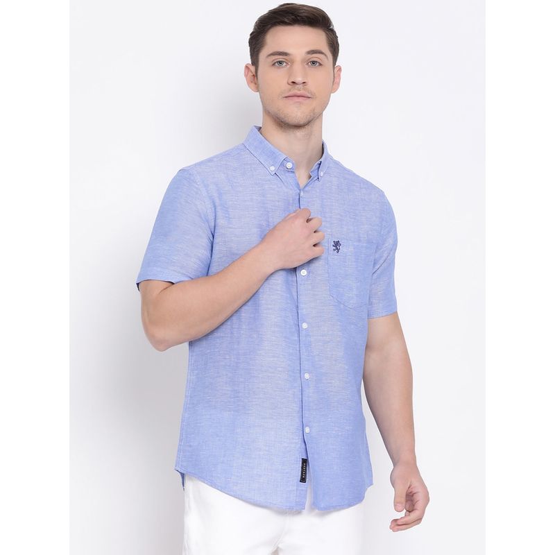 Red Tape Blue Half Sleeves Casual Shirt (S)