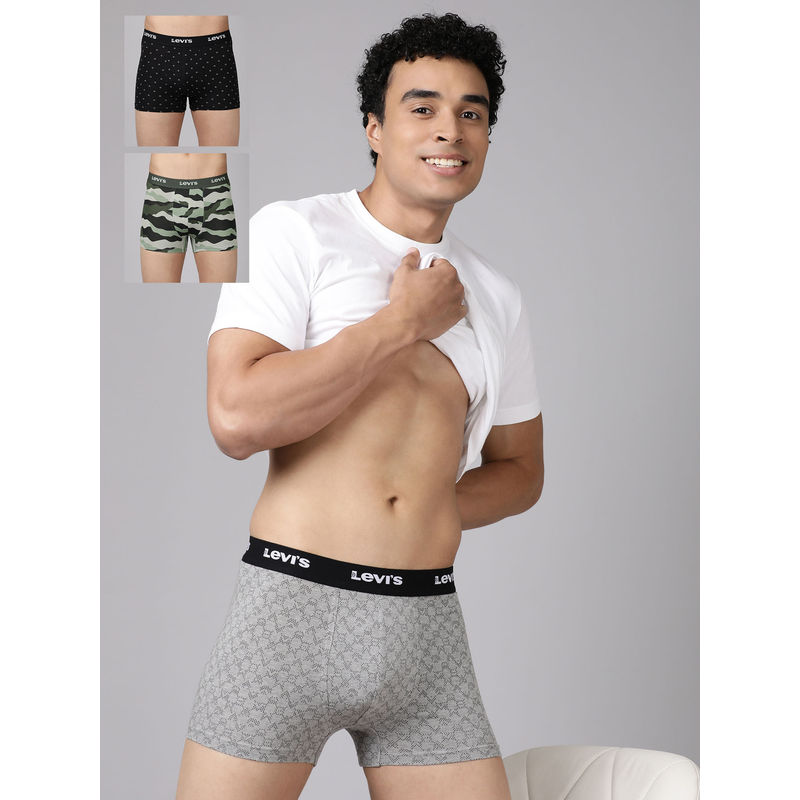 Levi's Men Multi-Color Printed 3 Trunks (Pack of 3) (S)