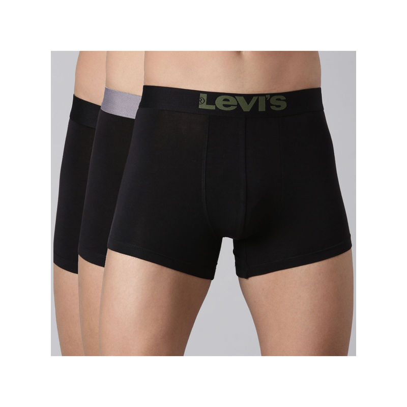 Levi's Men Multi-Color Solid Trunks (Pack of 3) (M)