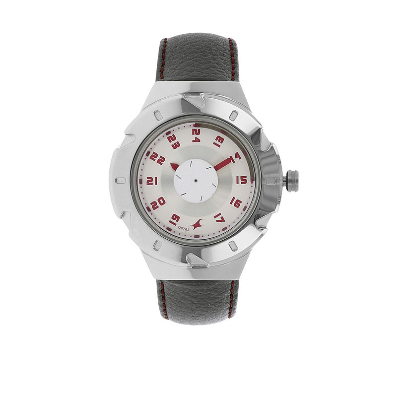 Fastrack White Dial Black Leather Strap Watch Buy Fastrack White Dial