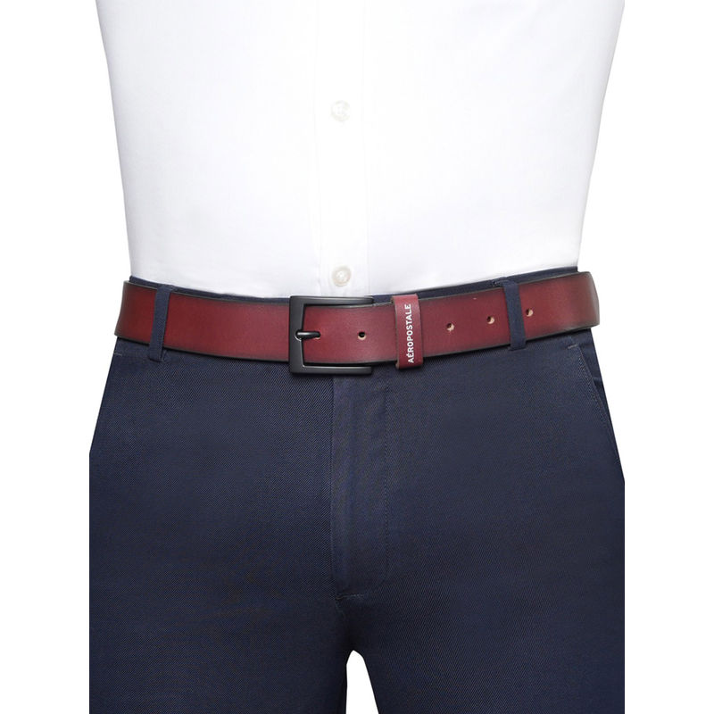 Aeropostale Men Casual Leather Belt - Wine (S)