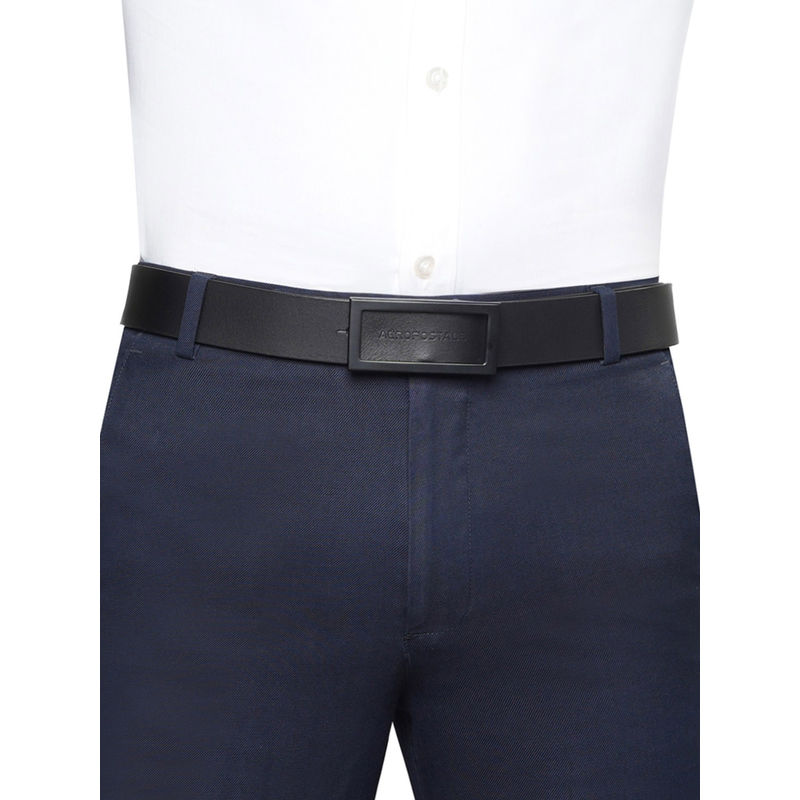 Aeropostale Men Casual Leather Belt - Black (M)