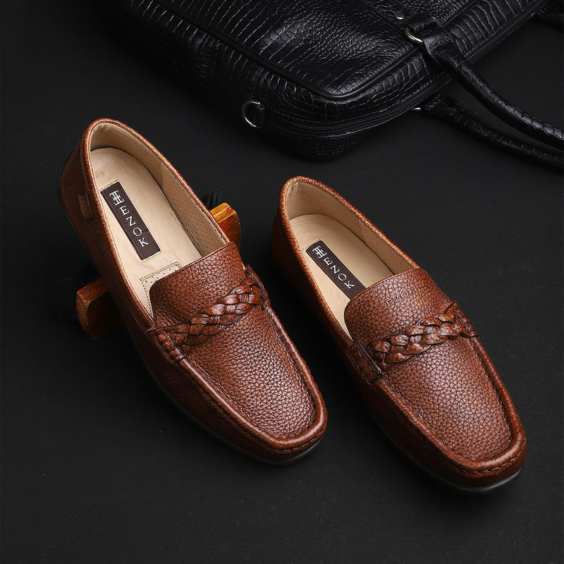 EZOK Tan Leather Loafers (EURO 40)