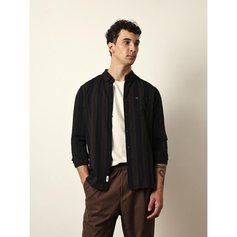 THE BEAR HOUSE Mens Maroon Casual Modern Fit Shirt (S)