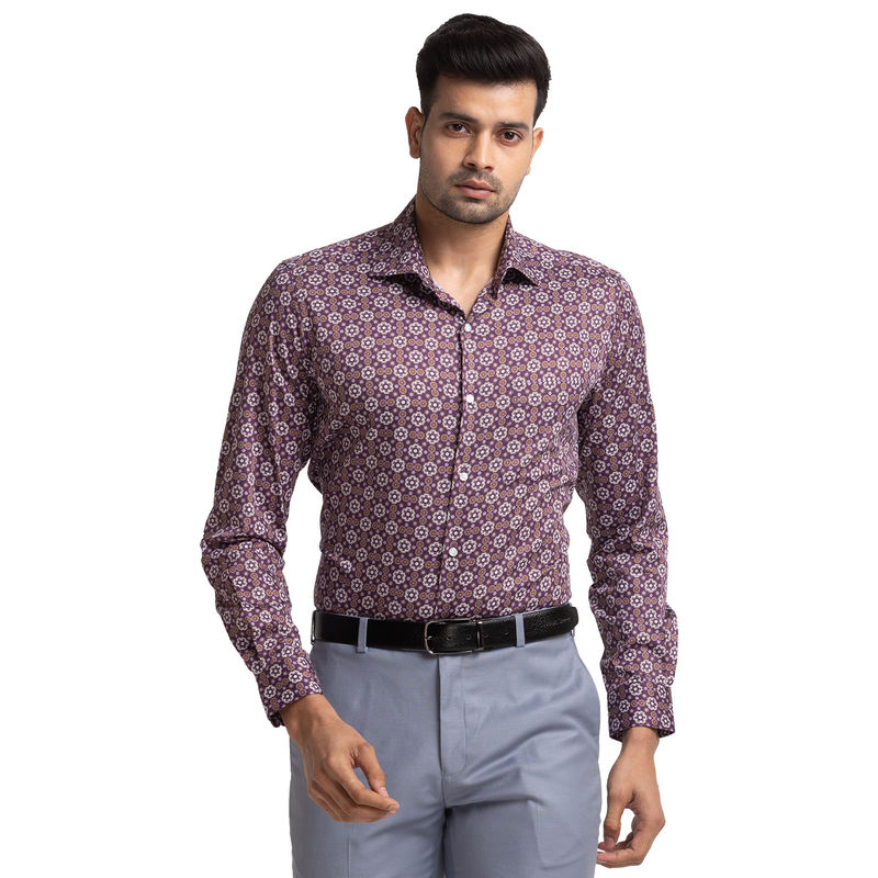 Raymond Contemporary Fit Printed Formal Shirt (39)