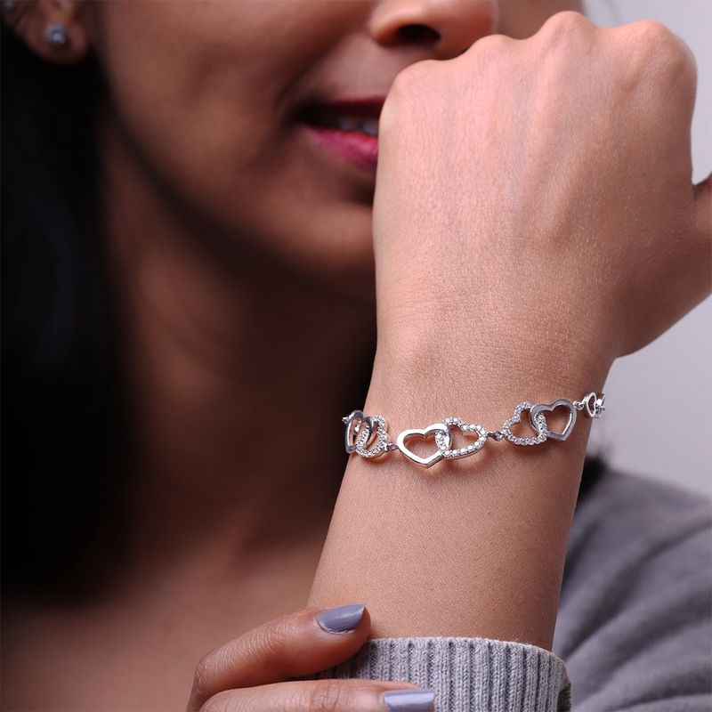 Silver hand top chain for ladies