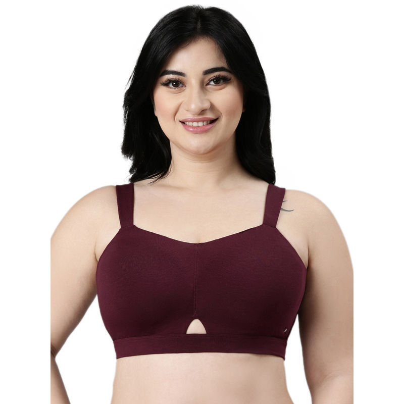 Enamor Cloud Soft Cotton Full Support Padded & Wirefree Minimizer Bra for Women (34D)