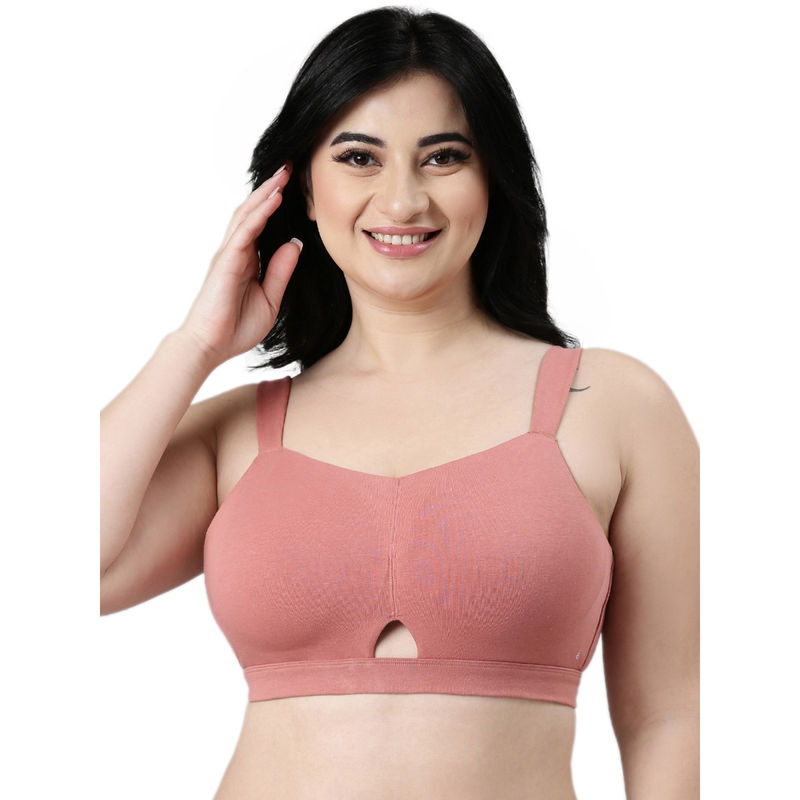 Enamor Cloud Soft Cotton Full Support Padded & Wirefree Minimizer Bra for Women (34B)