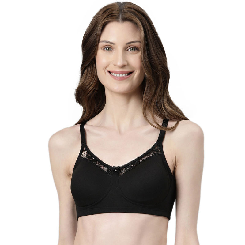 Enamor Stay New Comfort Full Support Cotton Non Padded & Wirefree Bra for Women (32C)