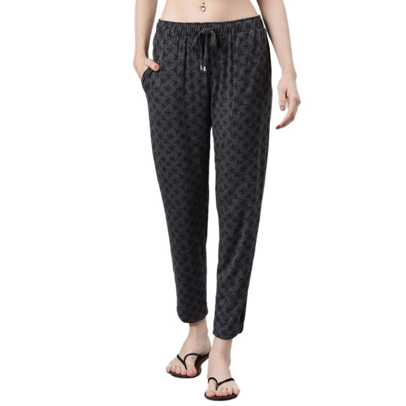 Enamor Mid-Rise Straight Shop In Lounge Pants for Women with Slit Hems (L)