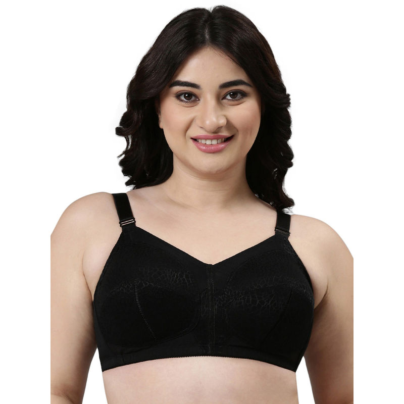 Enamor Women Non Padded Wirefree Full Coverage Ultimate Curve Support T-Shirt Bra (38D)