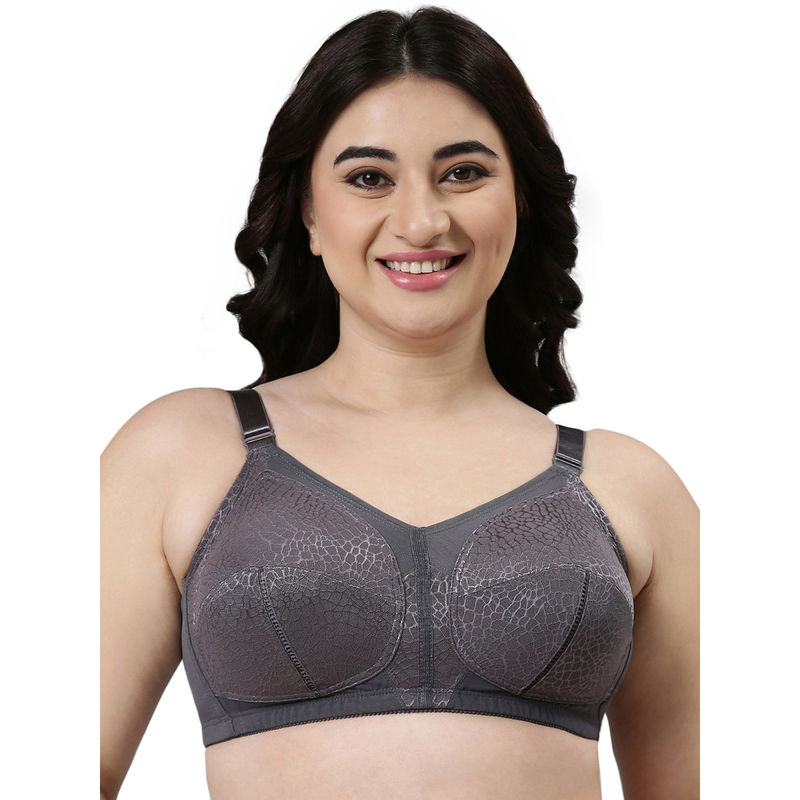 Enamor Women Non Padded Wirefree Full Coverage Ultimate Curve Support T-Shirt Bra (38DD)