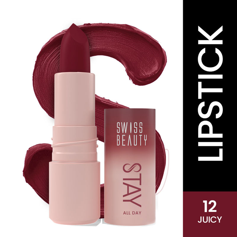 Swiss Beauty Stay All Day Lipstick - 12 Juicy