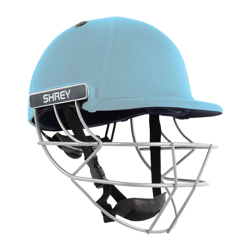 Shrey Classic Steel-Sky Blue Cricket Helmet (XS)
