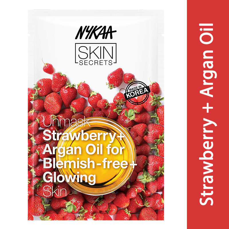 Nykaa Skin Secrets Strawberry + Argan Oil Sheet Mask