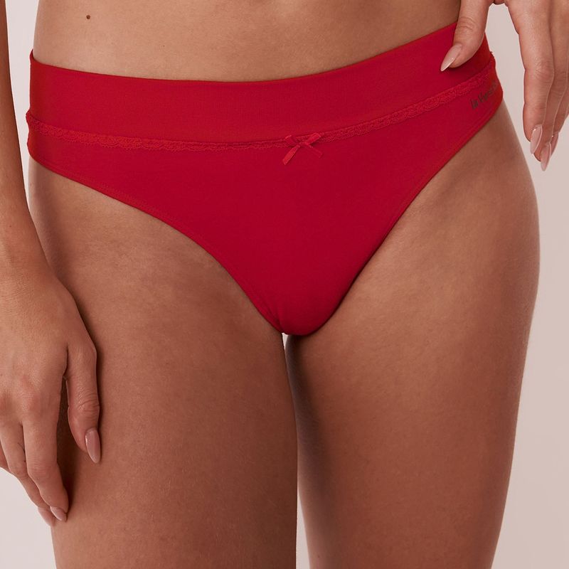 La Vie En Rose Panties Comfy Lvip Thong Mid Rise Red Color Buy La Vie En Rose Panties Comfy