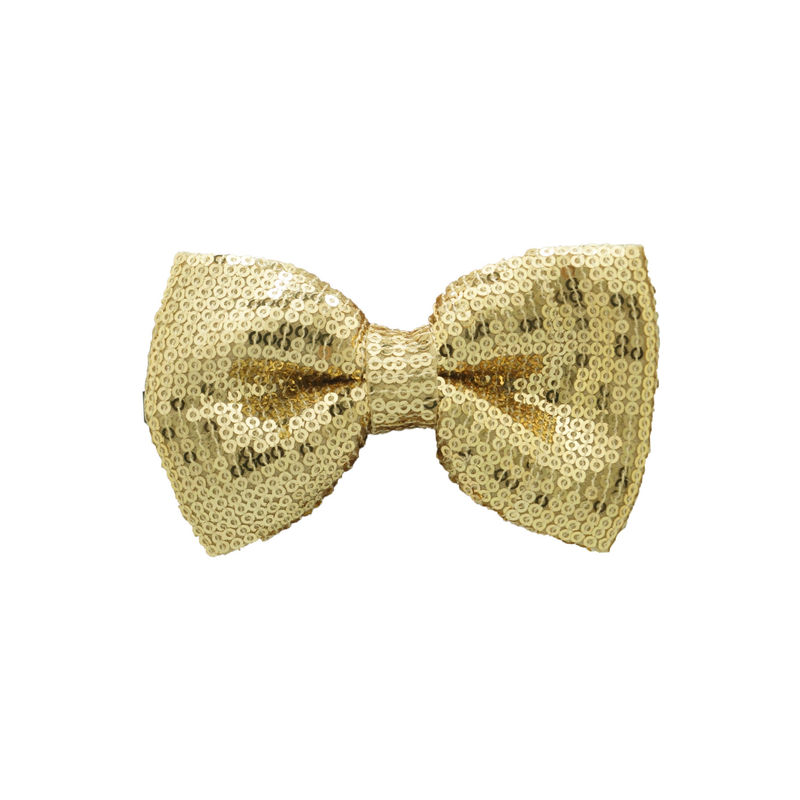 Buy The Tie Hub Gold Sequin Bow Tie Online