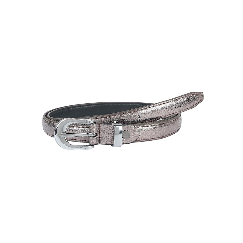 ZEVORA Women Metallic Grey Casual Belt (26)