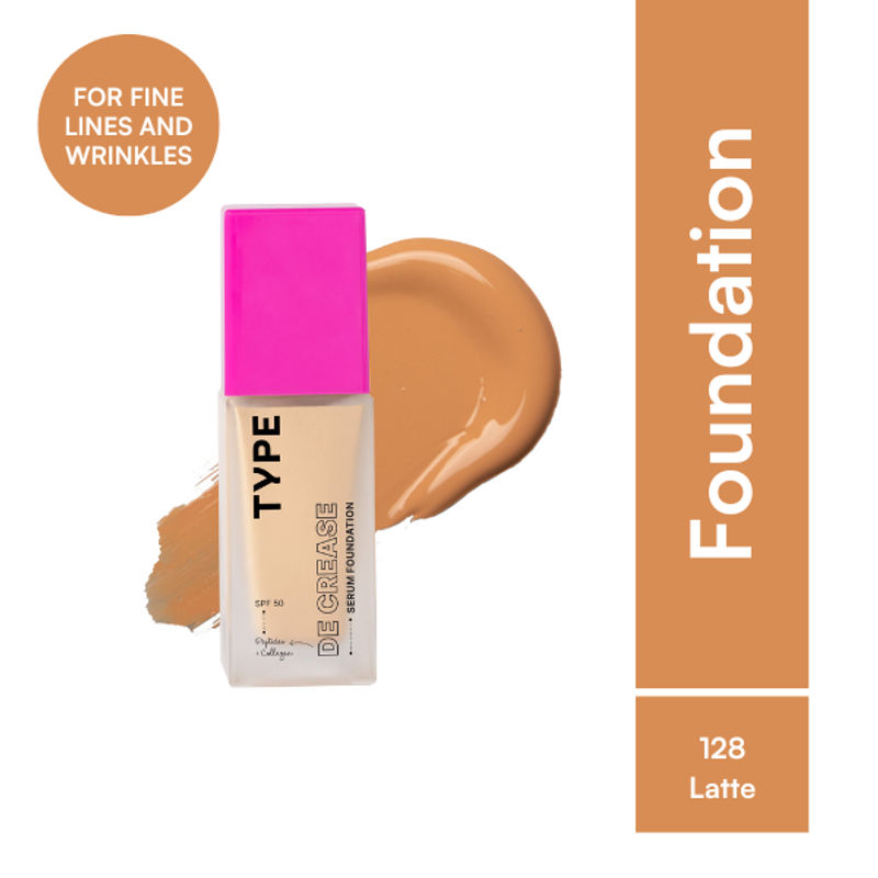 Type Beauty Serum Foundation SPF 50 PA++++ For Fine Lines with Tripeptides - 128 Latte