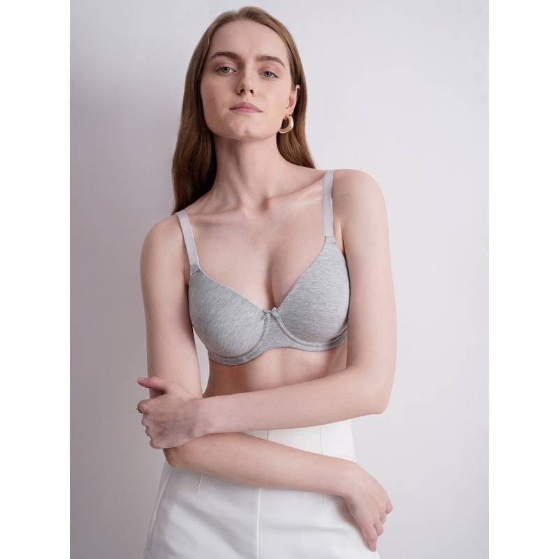 Wacoal Womens Basics Essentials Padded Wired T-Shirt Bra-Grey (34D)