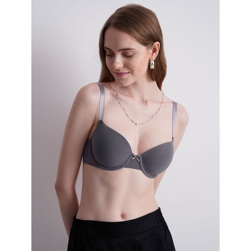 Wacoal Womens Basics Zoe Padded Wired Everyday Wear T-Shirt Bra-Grey (32C)