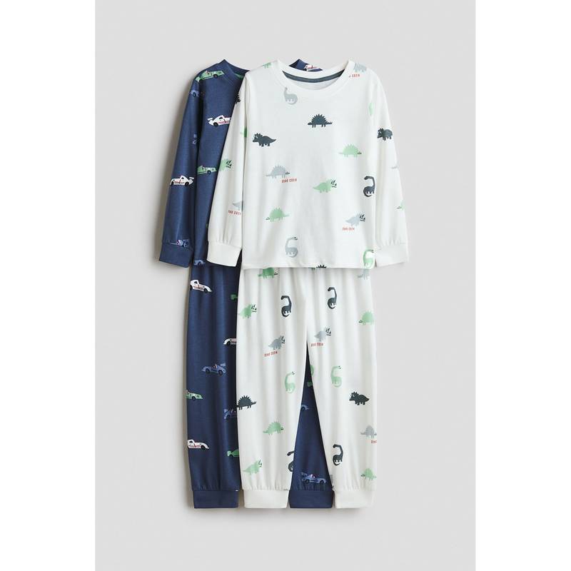 H&M Boys Multi-Color 2-Pack Printed Cotton Pyjamas and Tops (1.5-2 Years)