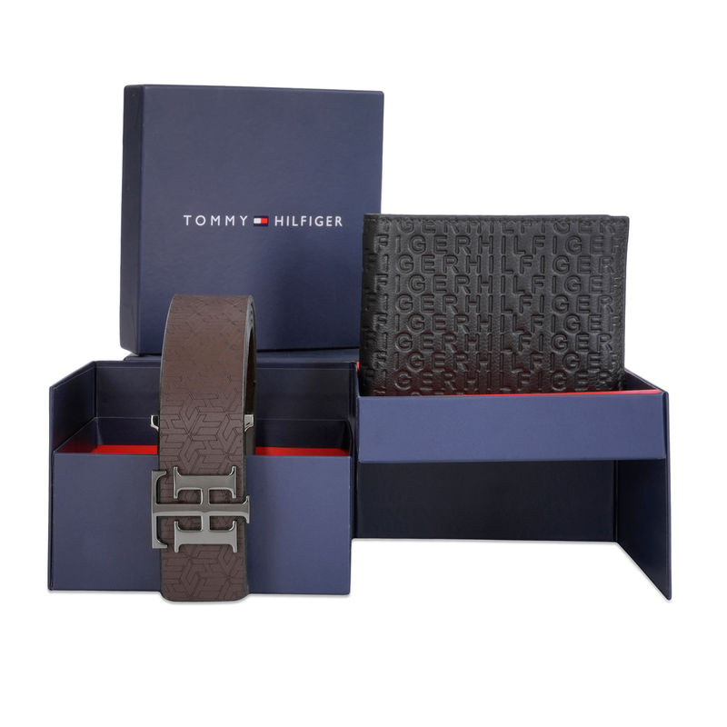 tommy hilfiger belt and wallet gift set