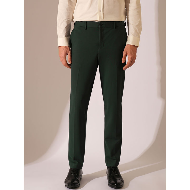 Selected Men Green Solid Formal Trouser (46)