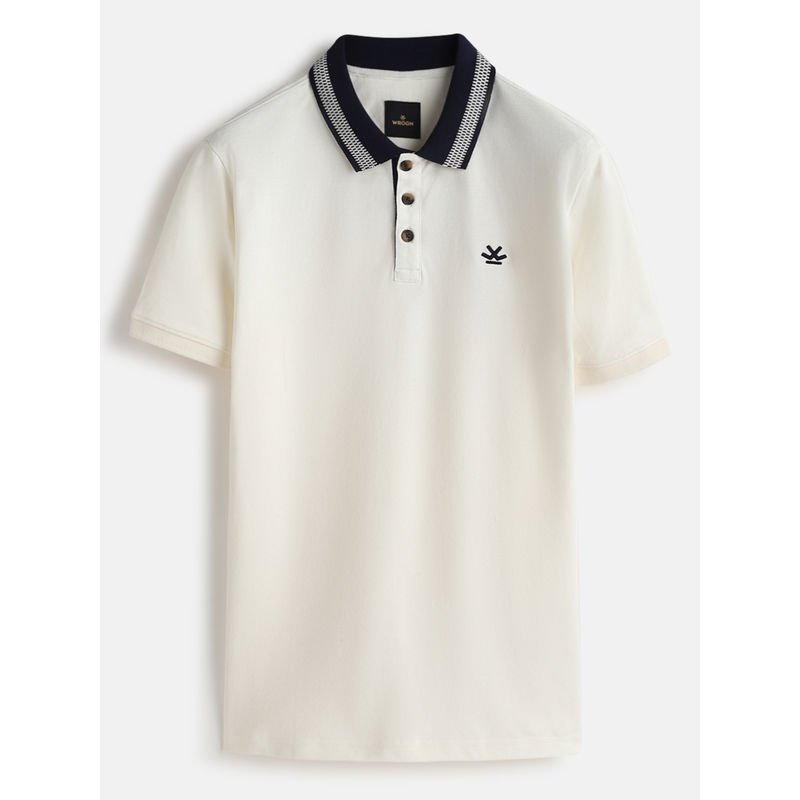 WROGN Casual Jacquard Collar Polo T-Shirt (S)